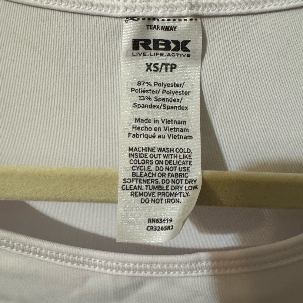RBX White Fitted Sleeveless Tank Top - Picture 5 of 8